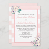 ヴィンテージ フローラ ウェディング 招待状 (正面/裏面)