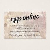 ヴィンテージ、フローラ、ロマンチックなRSVPオンライン結婚カード (正面)