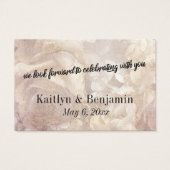 ヴィンテージ、フローラ、ロマンチックなRSVPオンライン結婚カード (裏面)