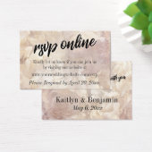 ヴィンテージ、フローラ、ロマンチックなRSVPオンライン結婚カード (デスク)