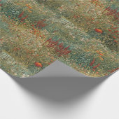 ヴィンテージ,フローラ,秋のトーン,野草のフィールド ラッピングペーパー (角)