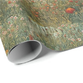 ヴィンテージ,フローラ,秋のトーン,野草のフィールド ラッピングペーパー (ロールコーナー)