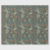 ヴィンテージ,フローラ,秋,野草 ラッピングペーパー (フラット)