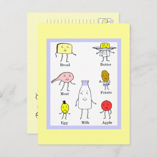 ヴィンテージ フーズ オリジナル レシピ カード ポストカード (正面/裏面)