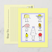 ヴィンテージ フーズ オリジナル レシピ カード ポストカード (正面/裏面)