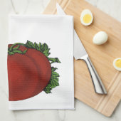 ヴィンテージ フーズ、熟したトマト、野菜と果物 キッチンタオル (四つ折り)