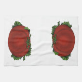 ヴィンテージ フーズ、熟したトマト、野菜と果物 キッチンタオル (横)