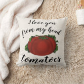 ヴィンテージ フーズ、熟したトマト、野菜と果物 クッション (ブランケット)