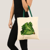 ヴィンテージ フード グリーンリーフレタス 野菜 トートバッグ (正面(商品))