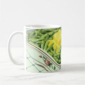 ヴィンテージ フード、バターのグリーンビーンキャセロール コーヒーマグカップ (左)