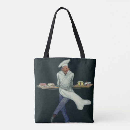 ヴィンテージ フード ビジネス, ペストリー デザートのパン屋 トートバッグ (裏面)