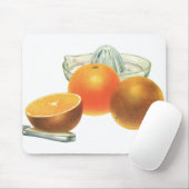 ヴィンテージ フード フルーツ、熟したオレンジ ジューサー 朝食 マウスパッド (マウス)