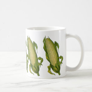 ヴィンテージ フード, ヘルシーな野菜, とうもろこし コーヒーマグカップ