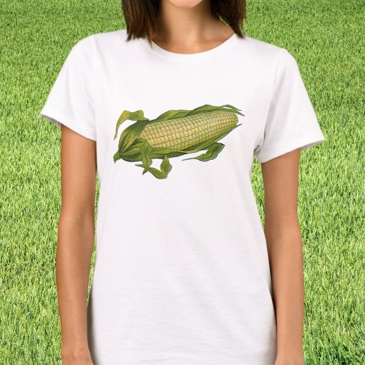 ヴィンテージ フード, ヘルシー 野菜, とうもろこしの穂 Tシャツ