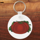 ヴィンテージ フード、熟したトマト、野菜と果物 キーホルダー (正面)