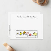 ヴィンテージ フード 編集可能なキッチン 名刺 ノートカード (正面/裏面インサイチュ)