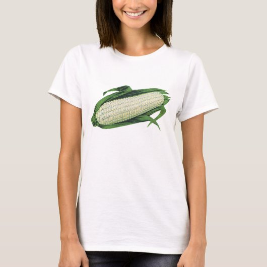 ヴィンテージ フード 野菜 とうもろこしの実 Tシャツ (正面)