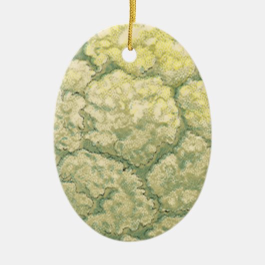 ヴィンテージ フード 野菜 ベジタブル カリフラワー セラミックオーナメント (正面)