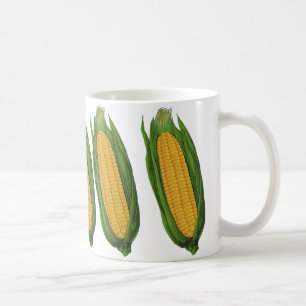 ヴィンテージ フード 野菜; 黄色のとうもろこし コーヒーマグカップ