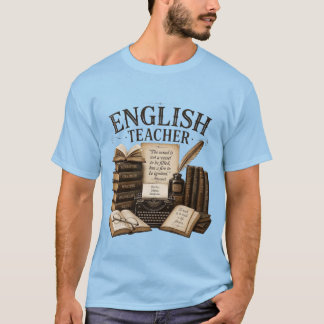 ヴィンテージ・ブックラバー英語教師 Tシャツ