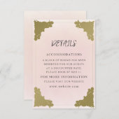 ヴィンテージ ブッシュピンク ウェディングの詳細 エンクロージャーカード (正面/裏面)