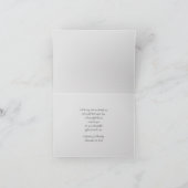 ヴィンテージ ブッシュ ピンク ローズ ウェディング サンクス カード (内部)