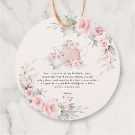 ヴィンテージ ブッシュ フローラル ハイティーパーティー 誕生日パーティー フェイバータグ