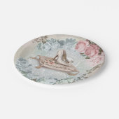 ヴィンテージ ブライダルシャワーの紙皿 ペーパープレート (アングル)