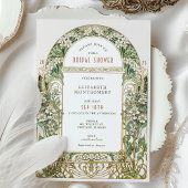 ヴィンテージ ブライダルシャワー 招待状 アールヌーボー デコ