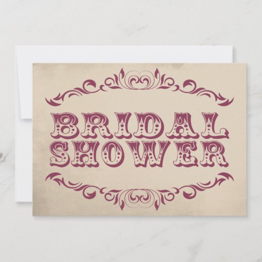 ヴィンテージ ブライダルシャワー 招待状 | シャンパン (正面)