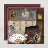 ヴィンテージ ブライダルシャワー 招待状 個別オーダー (正面/裏面)