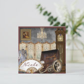 ヴィンテージ ブライダルシャワー 招待状 個別オーダー (スタンド正面)