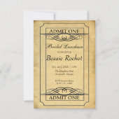 ヴィンテージ ブライダル イベント チケット 招待状 (正面)