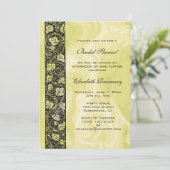 ヴィンテージ ブライダル シャワー, ビクトリアン グレープ ヴァイン リーブ 招待状 (スタンド正面)
