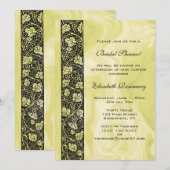 ヴィンテージ ブライダル シャワー, ビクトリアン グレープ ヴァイン リーブ 招待状 (正面/裏面)