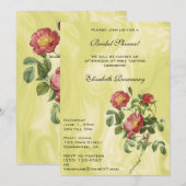 ヴィンテージ ブライダル シャワー、ルードゥートの愛のバラ 招待状 (正面/裏面)