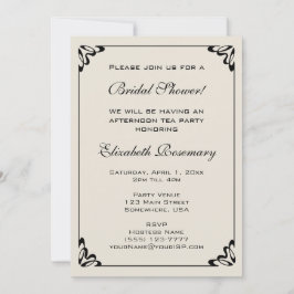 ヴィンテージ ブライダル シャワー ヴィンテージ イエロー フラワー フローラル 招待状