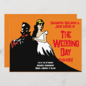 ヴィンテージ ブライト ボールド ムービー モンスター 招待状 (正面/裏面)