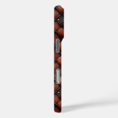 ヴィンテージ ブラウン ダイヤモンド レザー モノグラム Case-Mate iPhoneケース (裏面 / 右)