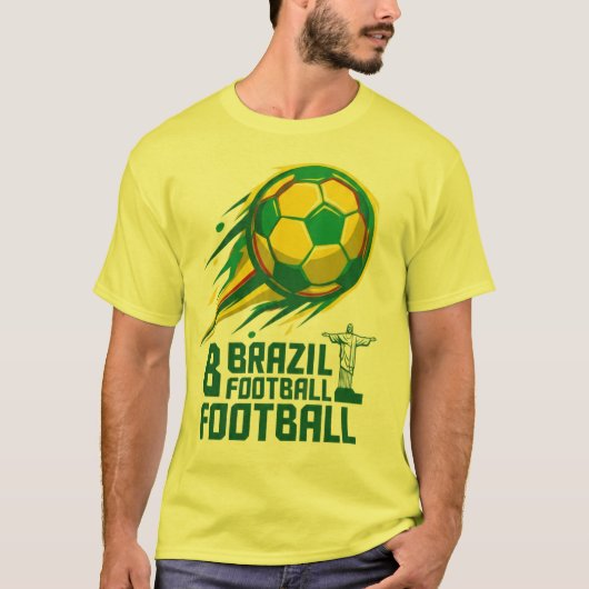 ヴィンテージ ブラジル サッカー ユニフォーム風 Tシャツ (正面)