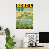 ヴィンテージ ブラジル 旅行 ポスター 印刷、リオ デ ジャネイロ (ホームオフィス)