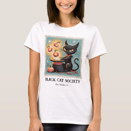 ヴィンテージ ブラックキャット ハロウィンTシャツ Tシャツ