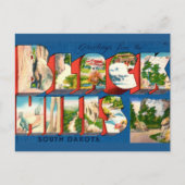 ヴィンテージ ブラックヒルズSD サウシング ポストカード (正面)