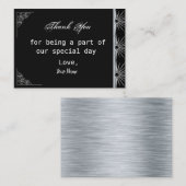 ヴィンテージ·ブラック·アンド·シルバー ノートカード (正面/裏面)