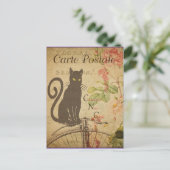 ヴィンテージ・ブラック・キャット ポストカード (スタンド正面)