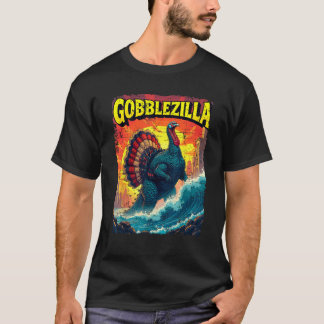 ヴィンテージ ブラック ゴブルジラ 七面鳥 ユーモア ユニセックス 大人 Tシャツ