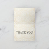 ヴィンテージ・ブラック・ダマスク・ザンキュー・ノート・カード サンキューカード (内部)