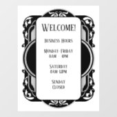 ヴィンテージ ブラック＆ホワイト ウィンドウサイン (シート)