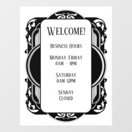 ヴィンテージ ブラック&ホワイト ウィンドウサイン