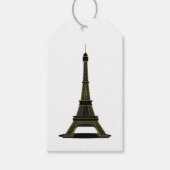 ヴィンテージ ブラック&ホワイト エッフェル塔 ギフトタグ (正面)